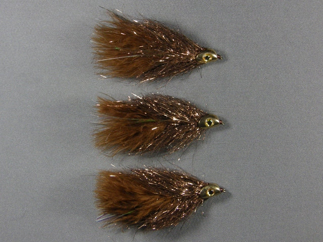 Fish-Skull Sparkle Minnow, Brown grouped