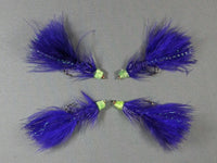 Egg Sucking Leech, Purple/ Chartreuse grouped