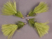 Beadhead Woolly Bugger, Olive grouped