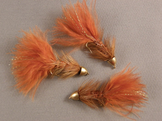 Conehead Woolly Bugger, Brown grouped