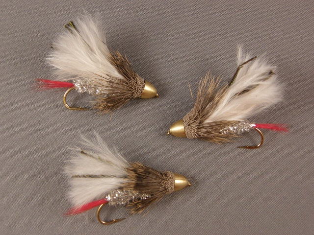 Conehead Marabou Muddler Minnow, White grouped