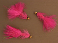 Beadhead Woolly Bugger, Pink grouped