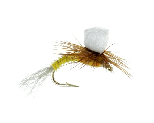 Foam Emerger Sulphur (Biot #2), Fly Fishing Flies, Dry Flies. Discount flies at theflystop.com. High Resolution.