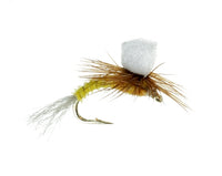 Foam Emerger Sulphur (Biot #2), Fly Fishing Flies, Dry Flies. Discount flies at theflystop.com. High Resolution.