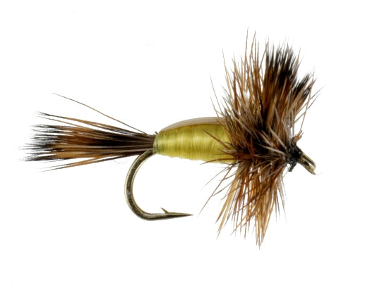 Humpy, Yellow fly fishing fly