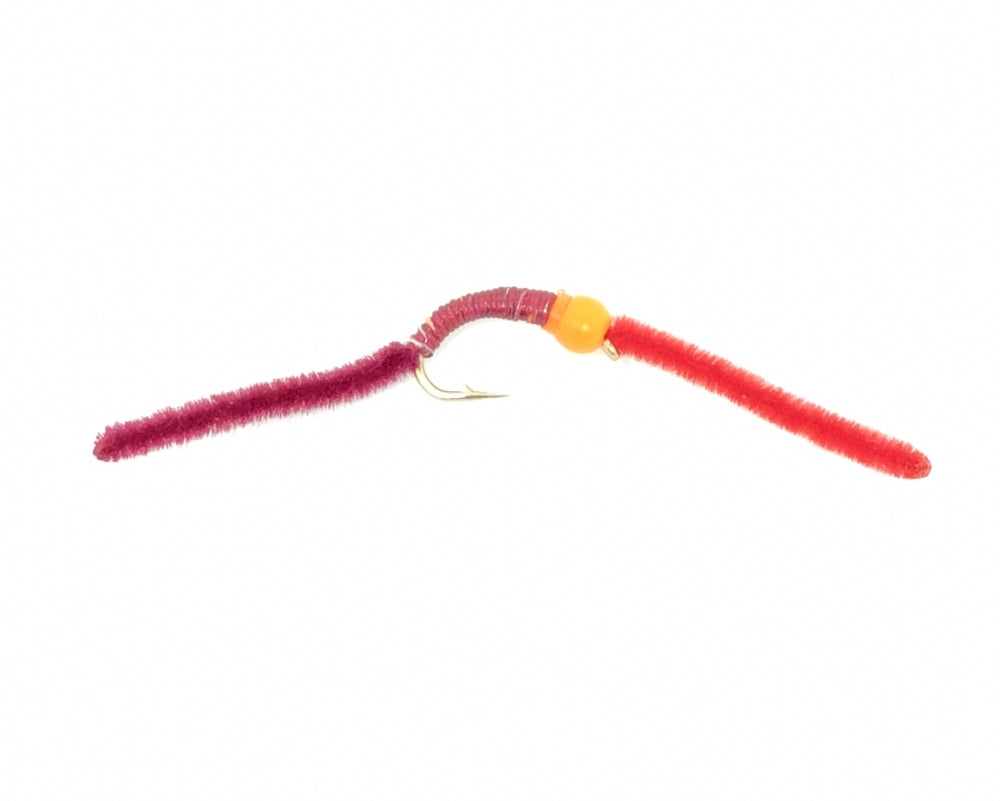 Firebead Sparkle Worm, Wine and Red