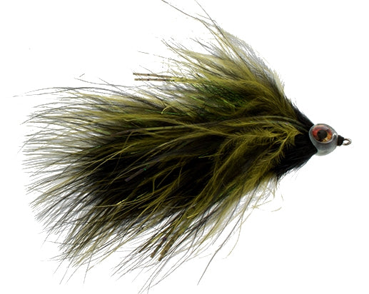 Marabou Maiden, Black and Olive