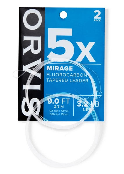 9ft Mirage Fluorocarbon Leader 2pk