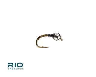 Rio Tungsten Zebra Midge, Black/Olive