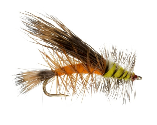 Stimulator Orange and Yellow, Fly Fishing Flies, Dry Flies. Discount flies at theflystop.com. Small Image.