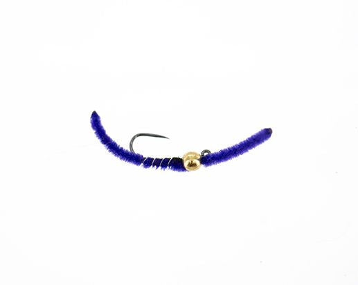 Beadhead Tactical Jigged San Juan Worm, Purple