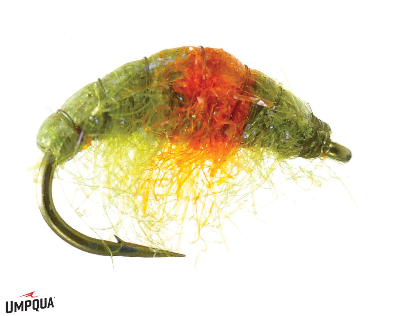 Umpqua Hunchback Scud, UV Olive/Orange