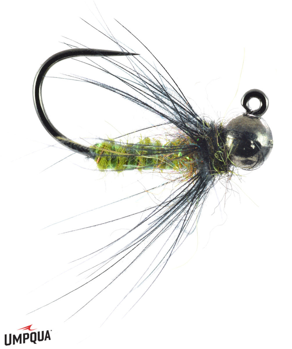 Umpqua Jigged Caddis, Green